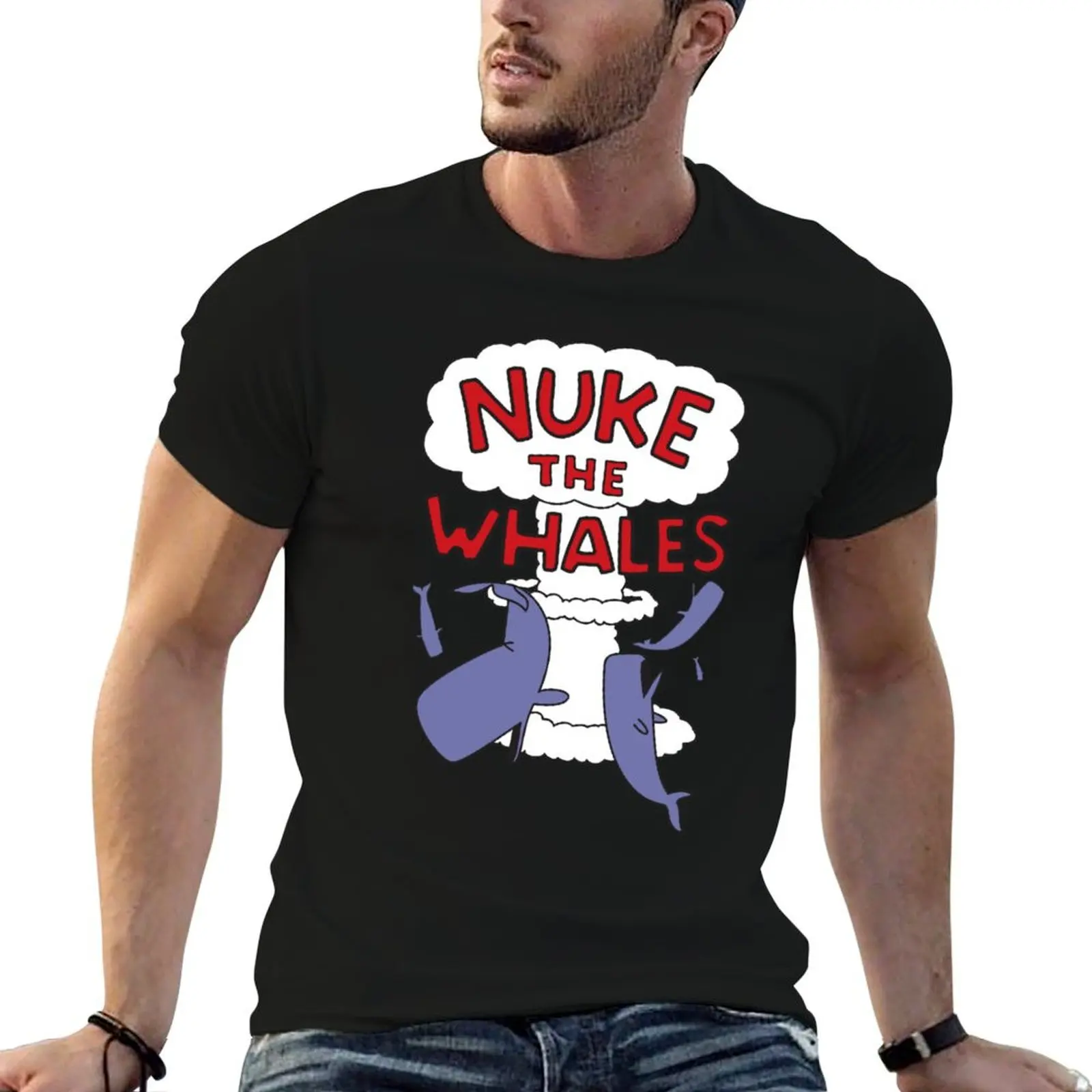 Nuke the whales T-Shirt Sporty Casual Quick Dry T-Shirt