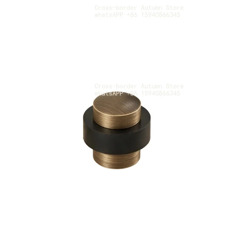 Brass Door Stop Antique Bronze Gold Black Optional Freestanding Heavy Duty Floor Mount Bumper Door Holder Catch