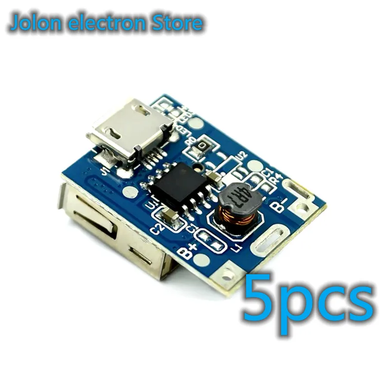 5pcs 5V booster board lithium battery charging protection board perfume booster board motherboard 134N3P scheme DIY charger