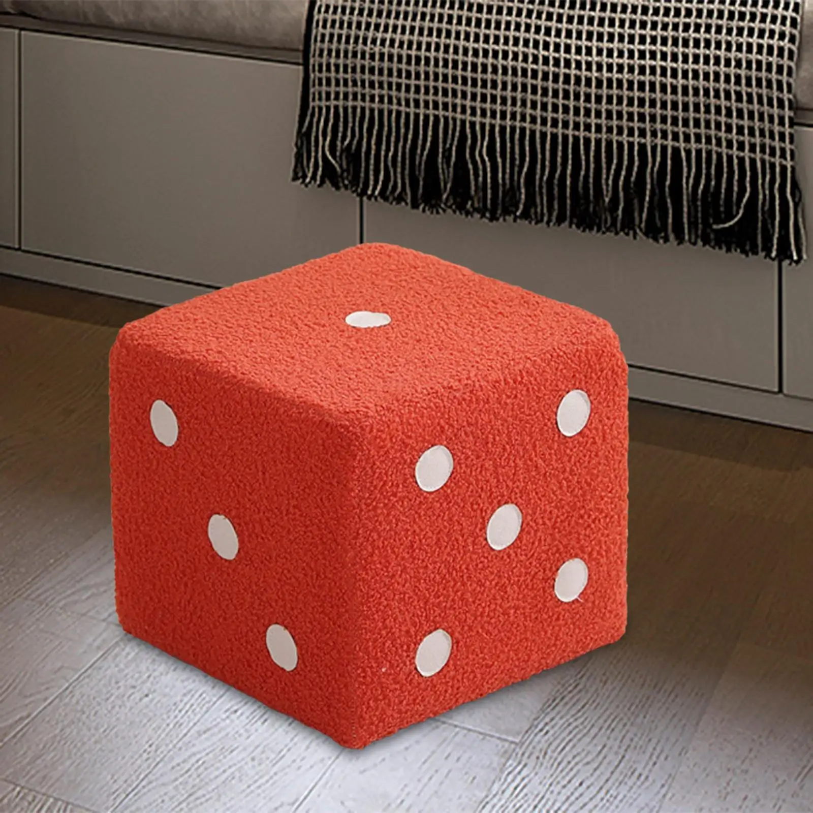 

Dice Cubic Foot Stool Stable Kids Seat Ottoman Dice Cube Ottoman Change Shoe Stool for Entryway Playroom Doorway Bedroom Bedside