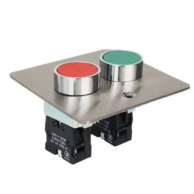 Stainless Steel 86 Type Concealed Push Button Switch Emergency Stop Start Fan Elevator Remote Control Panel