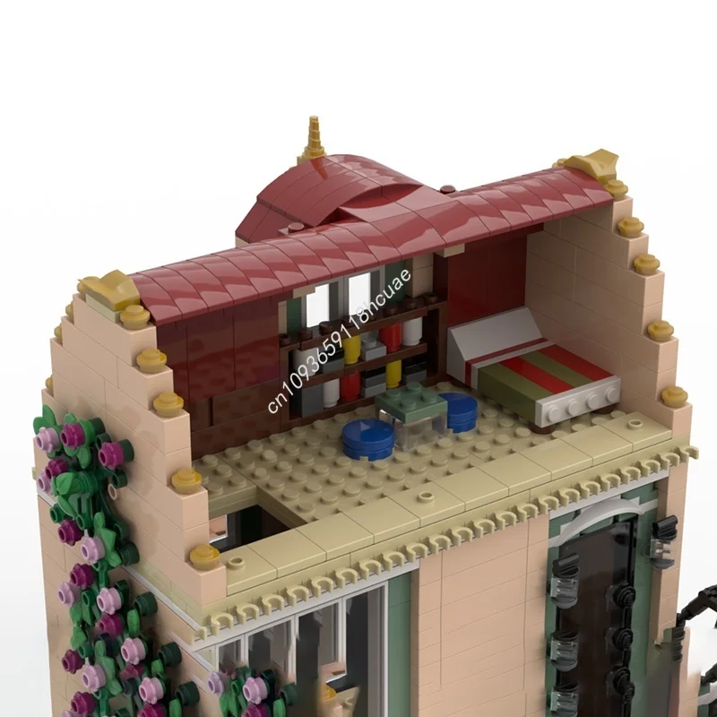 2720 elementów MOC Caf Fleur Zestaw Modyfikacyjny Model Modułowy Klocki Prezent Świąteczny Zabawka Konstrukcyjna Pomysł na Prezent Urodzinowy dla Dzieci