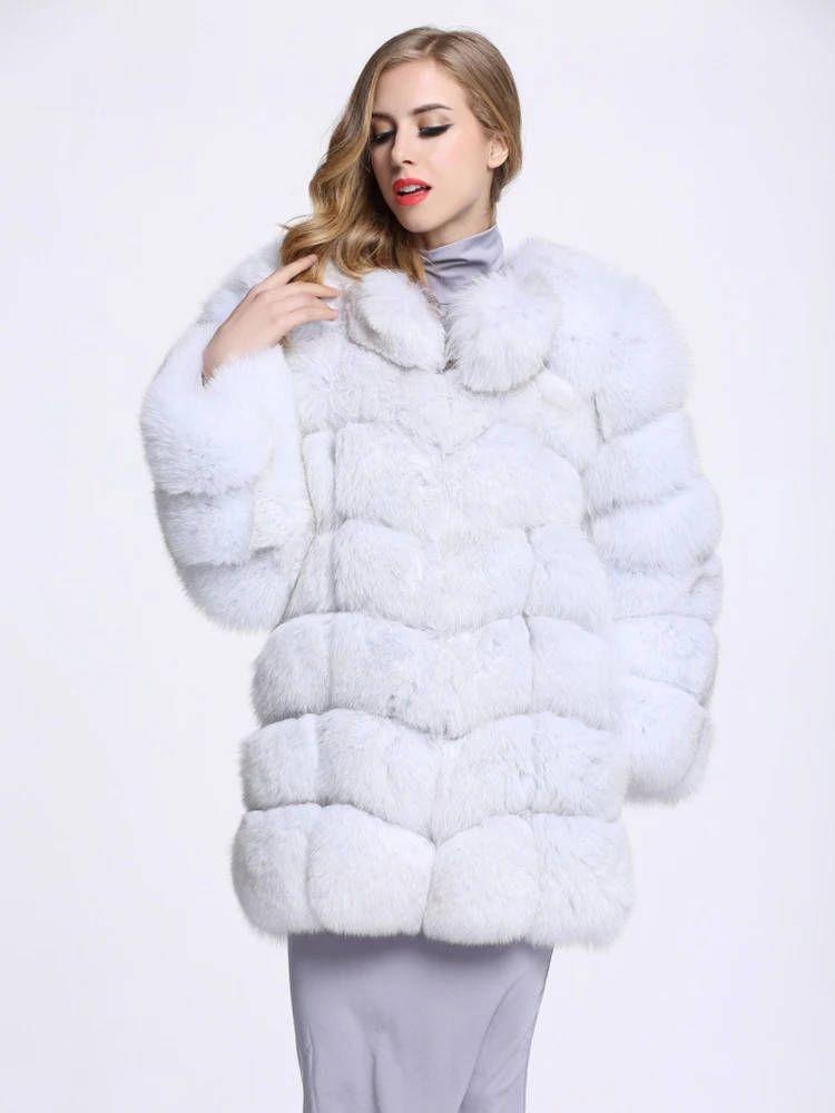 Zadorin luxo sólido manga longa peludo falso casaco de pele de raposa jaqueta macia parka inverno quente feminino streetwear casacos femininos