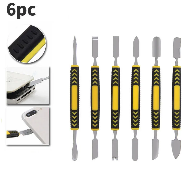6pcs/set Mobile Phone Crowbar Prying Opening Metal Repair Tool Kit for Notebook Dual Heads Spudger Disassemble Repair Tools Set