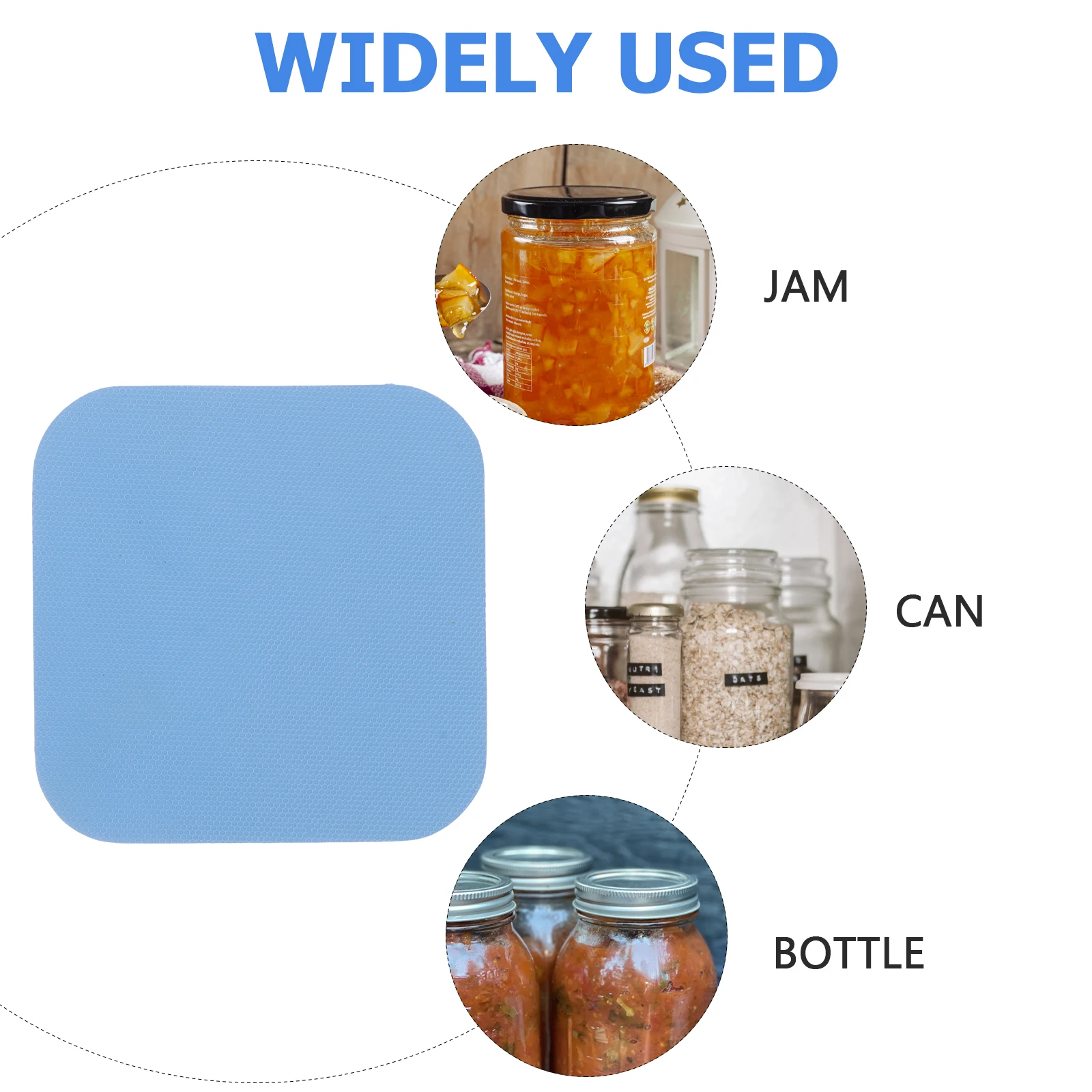 

4 Pcs Rubber Jar Opener Gripper Pads Bottle Opening Mats Cup Coasters Non Skid Kitchen Tool for Tight Containers