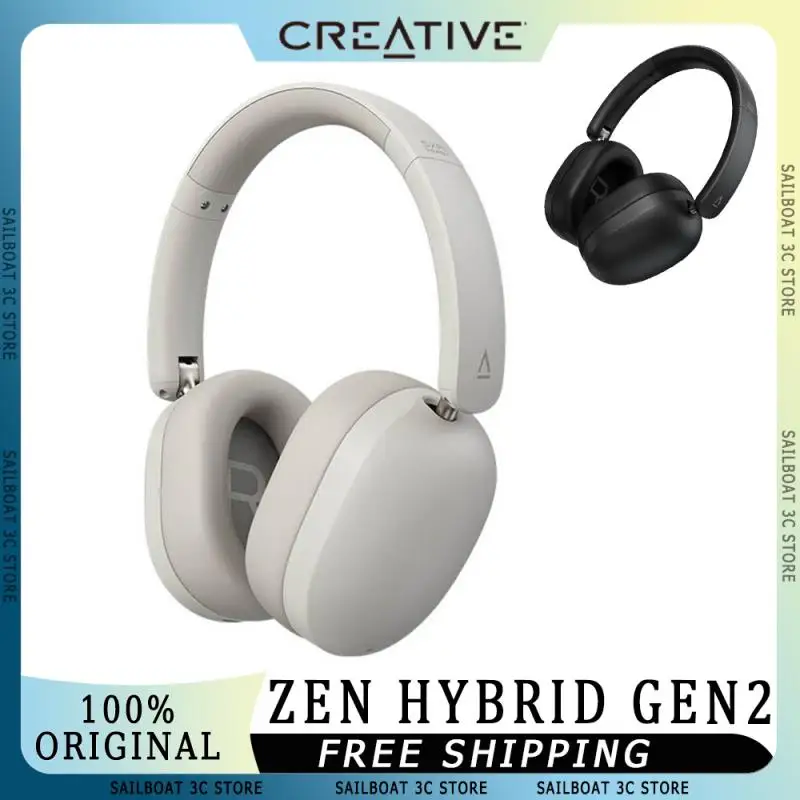 Creative Zen Hybrid Gen2 Wireless Music Headphone Hybrid Active Noise Reduction 360 Surround Sound Custom Sports Gaming Headset