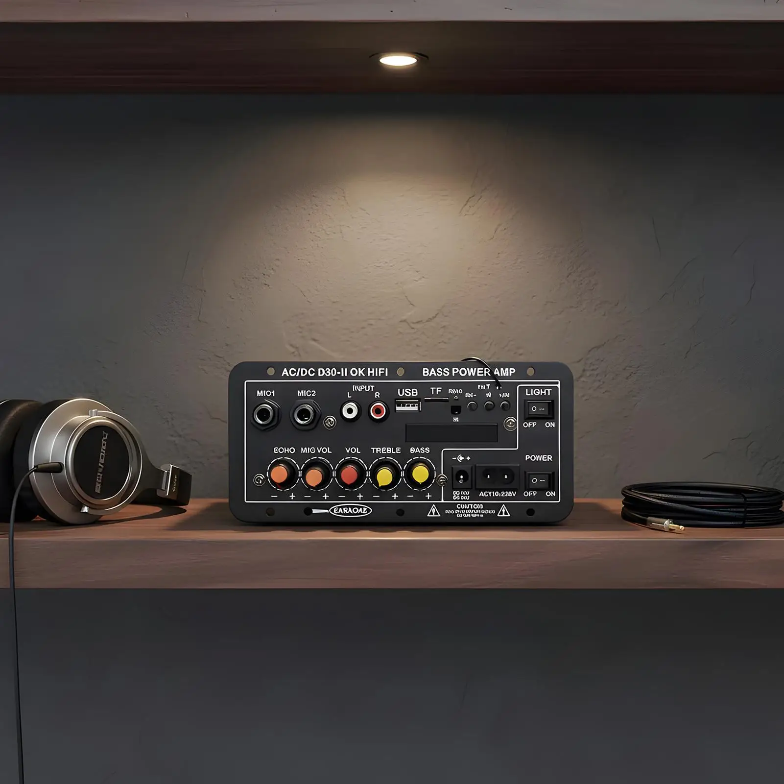 

Плата усилителя, беспроводной стереодисплей, слот для карты, USB-модуль усилителя для женщин и мужчин, колонки, домашняя звуковая система, караоке, дорога