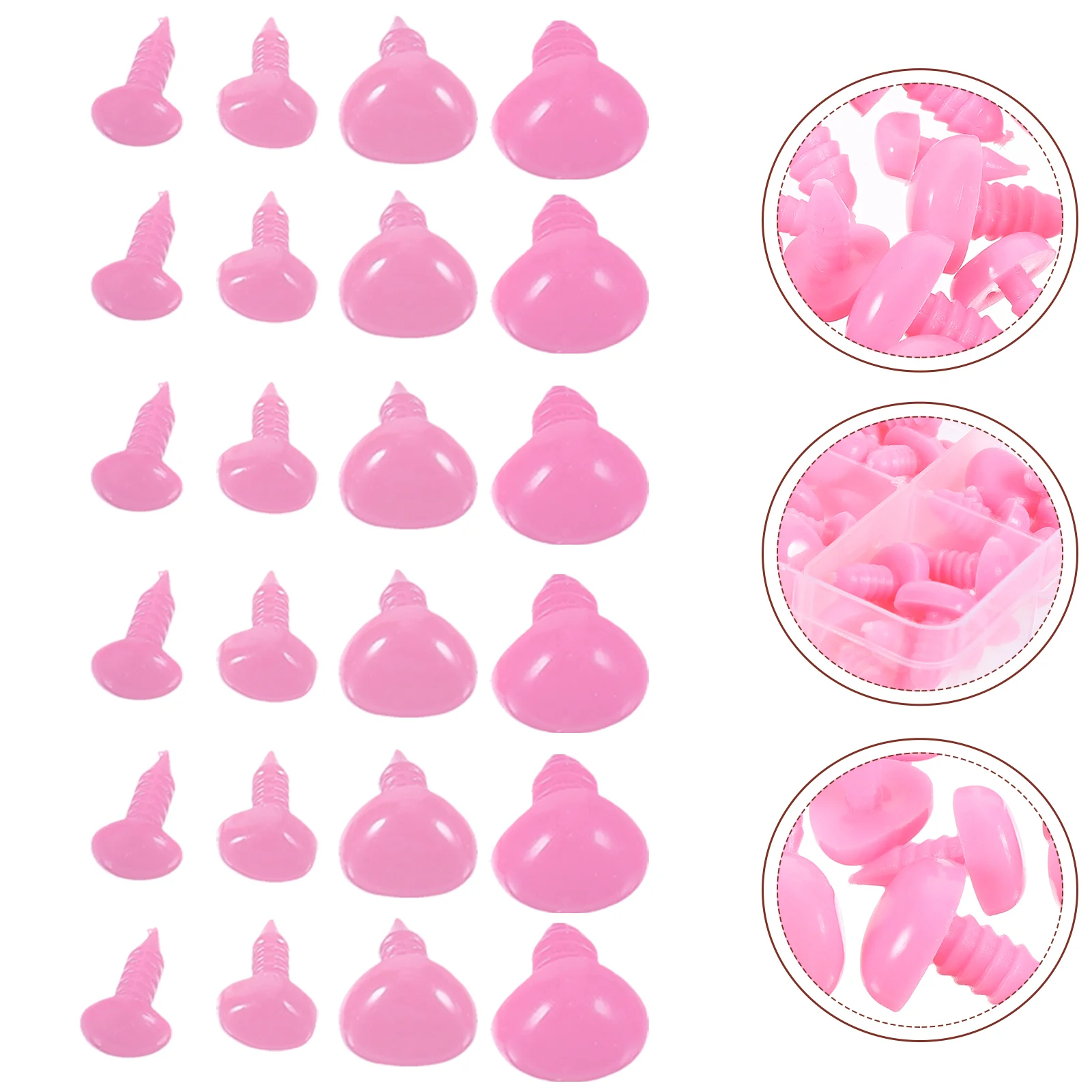 100 Pcs Craft Toy Accessories Toys Dolls Bear Eyes Nose Boxed Triangular Light DIY 100pcs/box Triangle