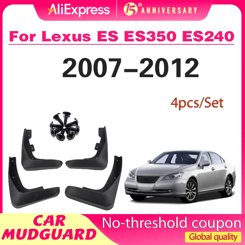 

For Lexus ES ES350 ES240 2007 2008 2009 2010 2011 2012 Mudflaps Splash Guards Mud Flap Mudguards Fender Set Mud Flaps