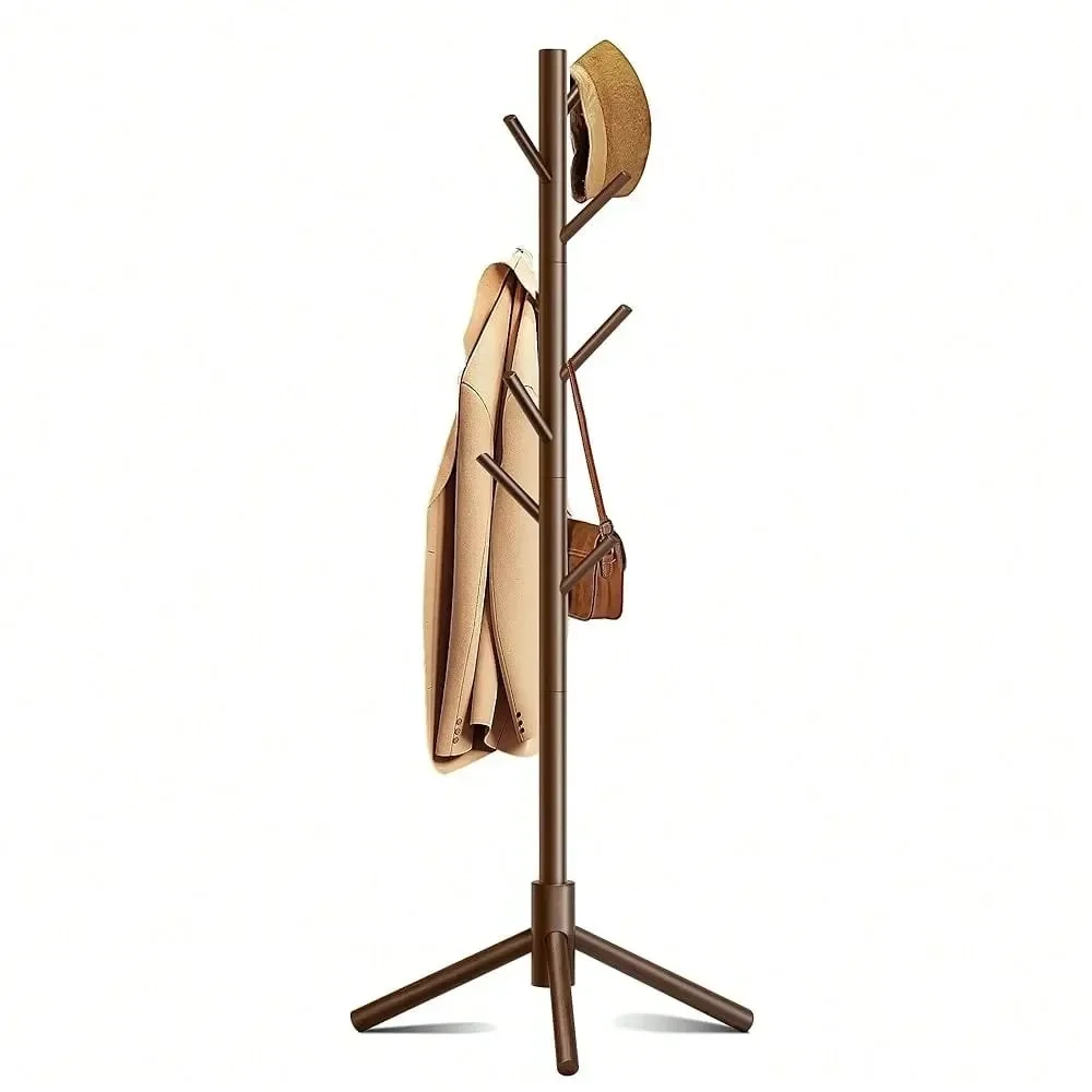 

Rack, Coat Racks Freestanding With 8 Hooks 3 Adjustable Heights For Clothes, Hats, Handbags, Coat Tree Easy Assembly For Entryw