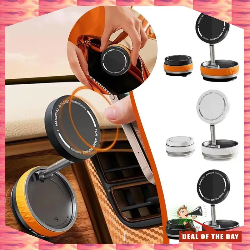 24-Hour Delivery 360 Degree Rotating Vacuum Suction Cup Magnetic Mobile Holder Phone Car Suction Folding Navigation Holder