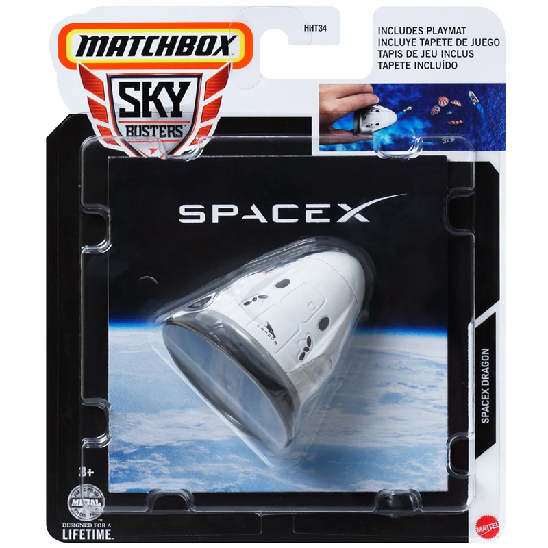 2024 Matchbox Sky Busters Spacex Dragon Airbus A320 Ford Tri-Motor Boeing TOP GUN 1/64 Sammlung Flugzeug Modell Spielzeug HHT34