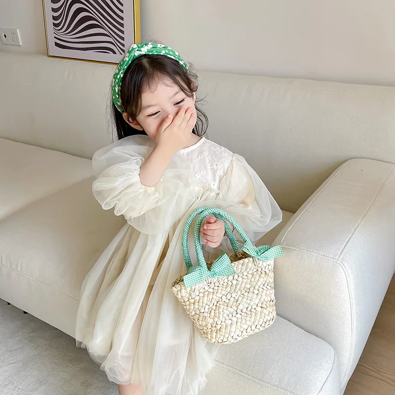 Children Handbags Purses and Handbag Mother Kids Bags for Girl Woven Beach Bag Mini Tote Bag Shopping Bag Сумка Женская Bolsa