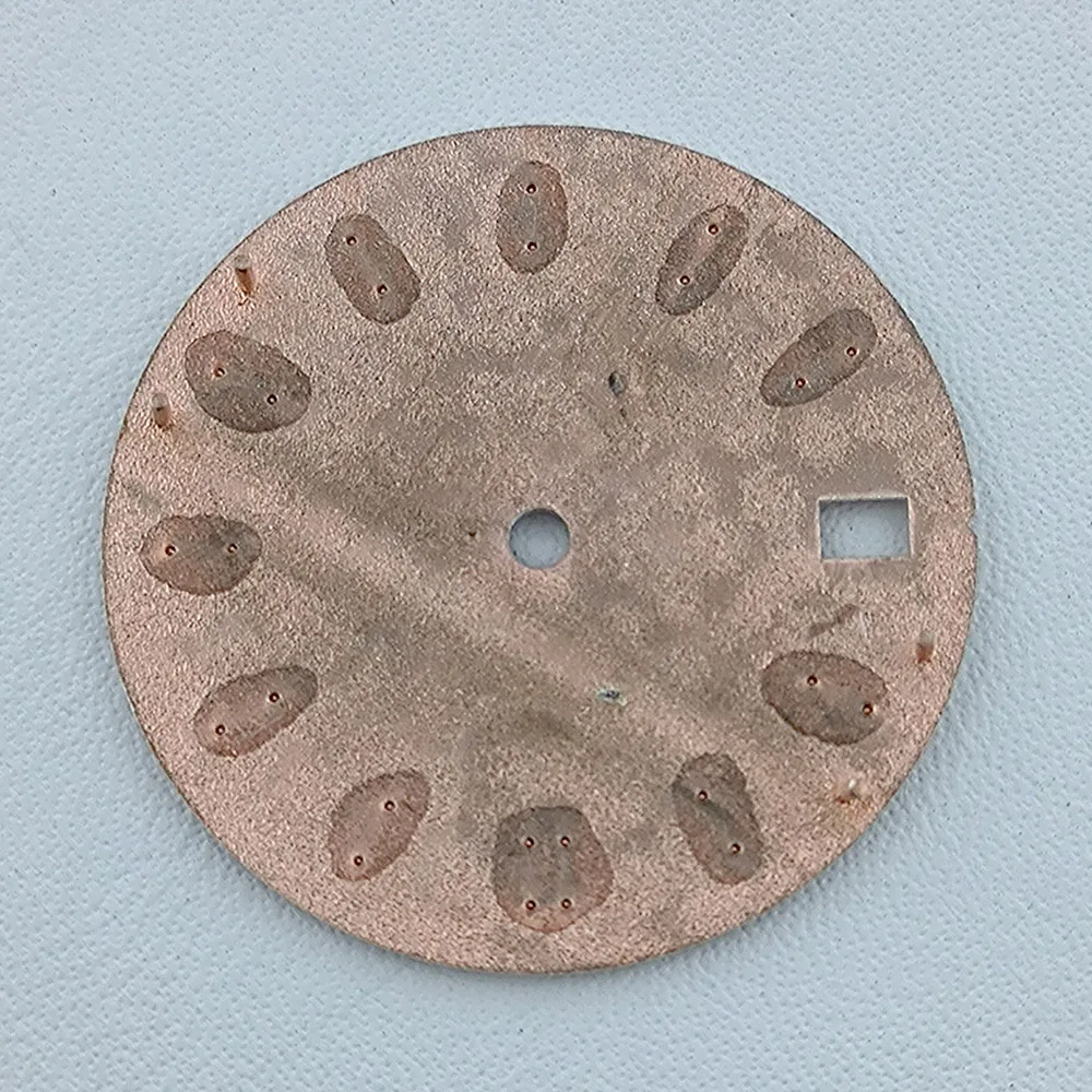 NH35 Dial 28.5 มม.นาฬิกาDialโลโก้ที่กําหนดเองDialสีเขียวLuminous dial Fit NH35 นาฬิกาอุปกรณ์เสริม