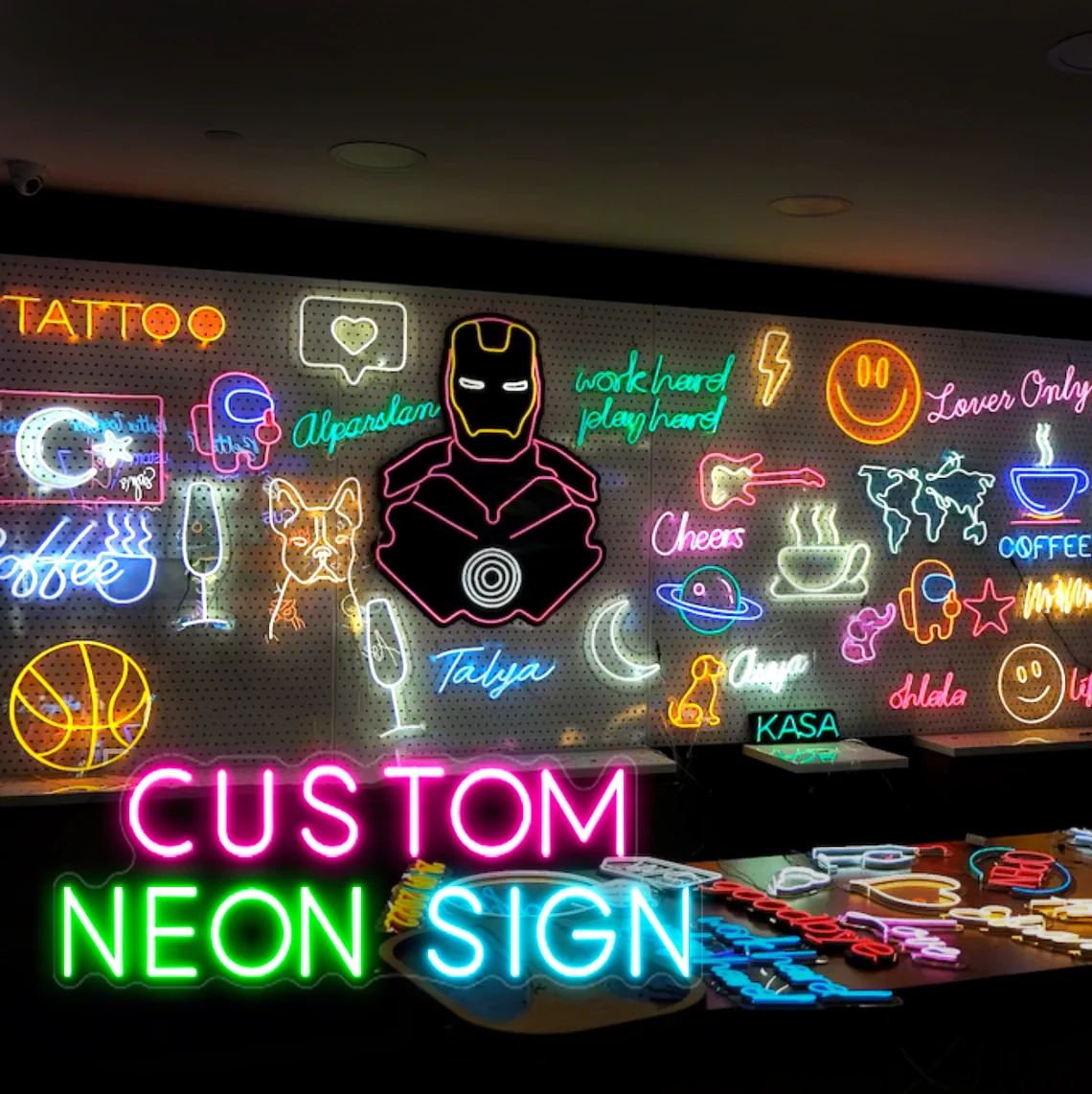 Private Custom Neon Signs Dimmable LED Light for Family Birthday Bar Wedding Party Company Business Logo Neon Sign Night Light