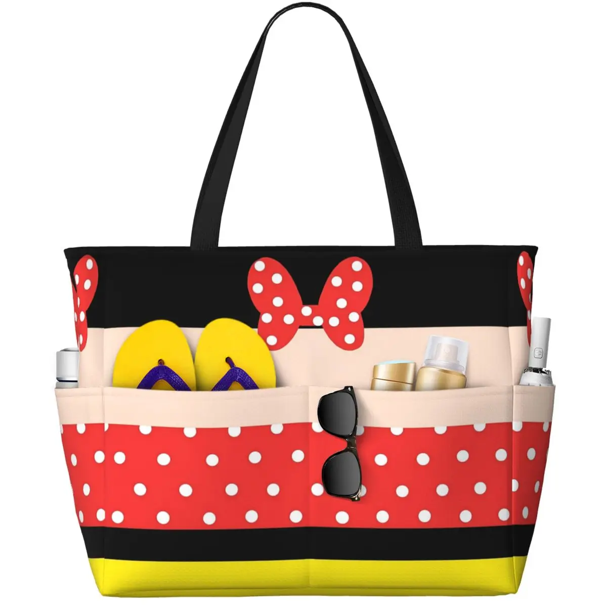 

Женская большая сумка-тоут Disney с Минни Маус для пляжных путешествий, модные большие дорожные сумки для покликания