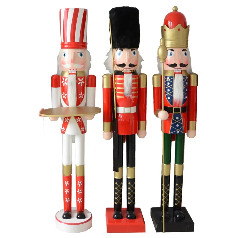 Large giant Christmas ornaments nutcracker decorations giant wooden nutcracker soldier for Christmas decoration