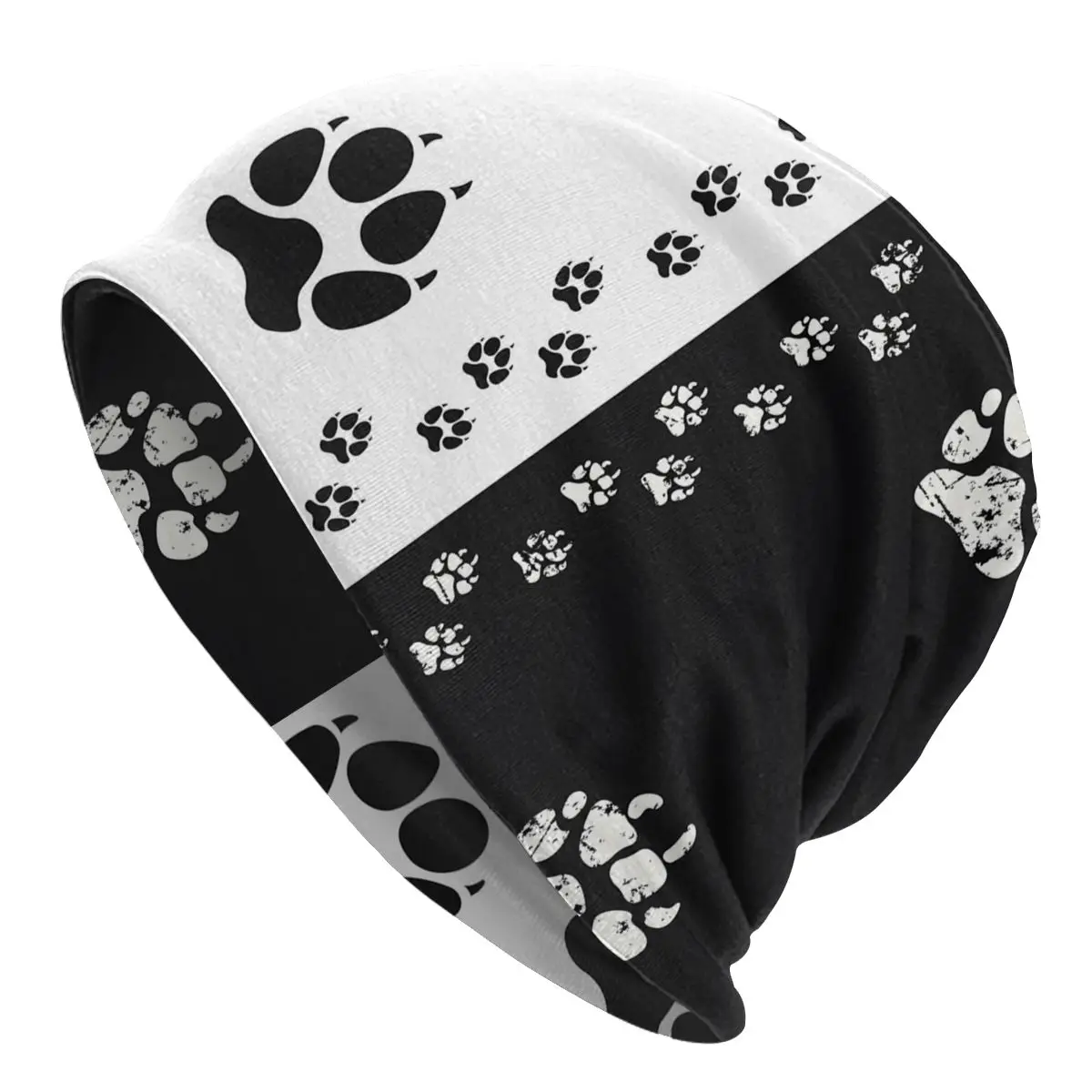 

Skullies Beanies Caps Dog Paw Prints Thin Hat Autumn Spring Bonnet Hats Men Women's Unisex Ski Cap