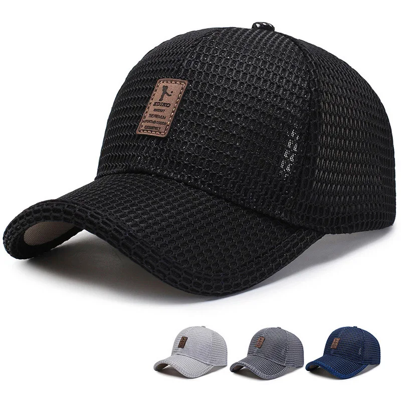 

Mesh Men Women Baseball Cap Summer Outdoor Sports Breathable Sun Visor Snapback Travel Sunshade Casual Golf Dad Hats Gorras H024