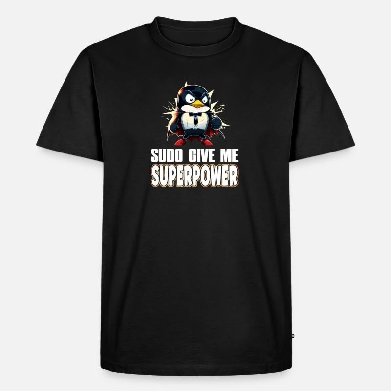 

Linux Sudo Superpower Tux Superhero Penguin Funny Developer Gift t shirt for Software Engineer Graphic clothes All size Tops