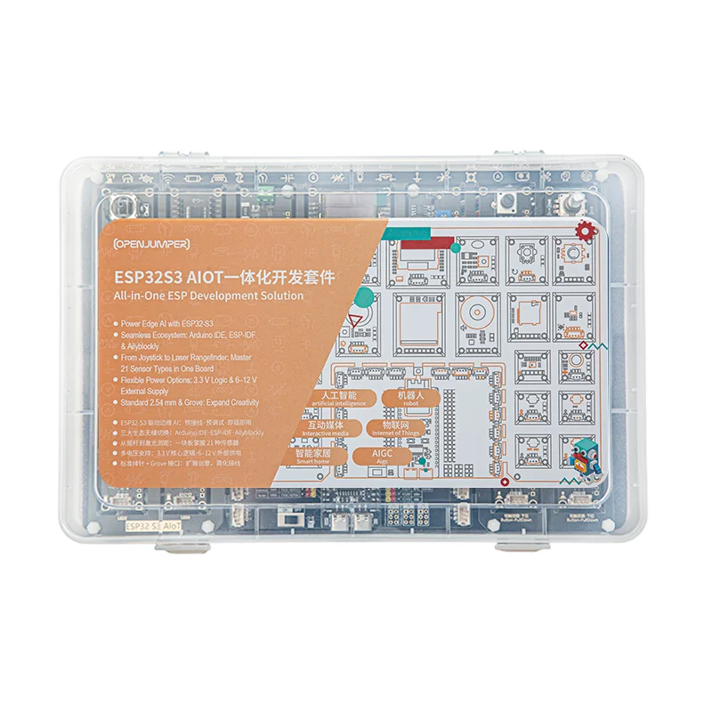 ESP32-S3 AIoT All-in-One Development Kit, Compatible with Xiaozhi AI, 27-in-1 IoT Learning Kit