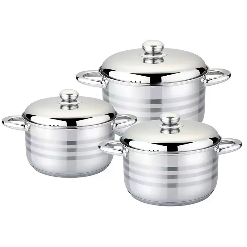 High-end thickened food-grade stainless steel set pot soup pot 9 layers bottom 7 layers bottom