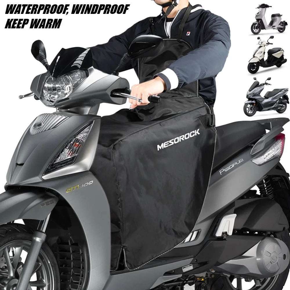 Black Motorcycle Leg Cover Knee Blanket Outdoor Electric Scooter Windproof Warm Apron or Gloves For BMW Yamaha Leg Cover Blanket