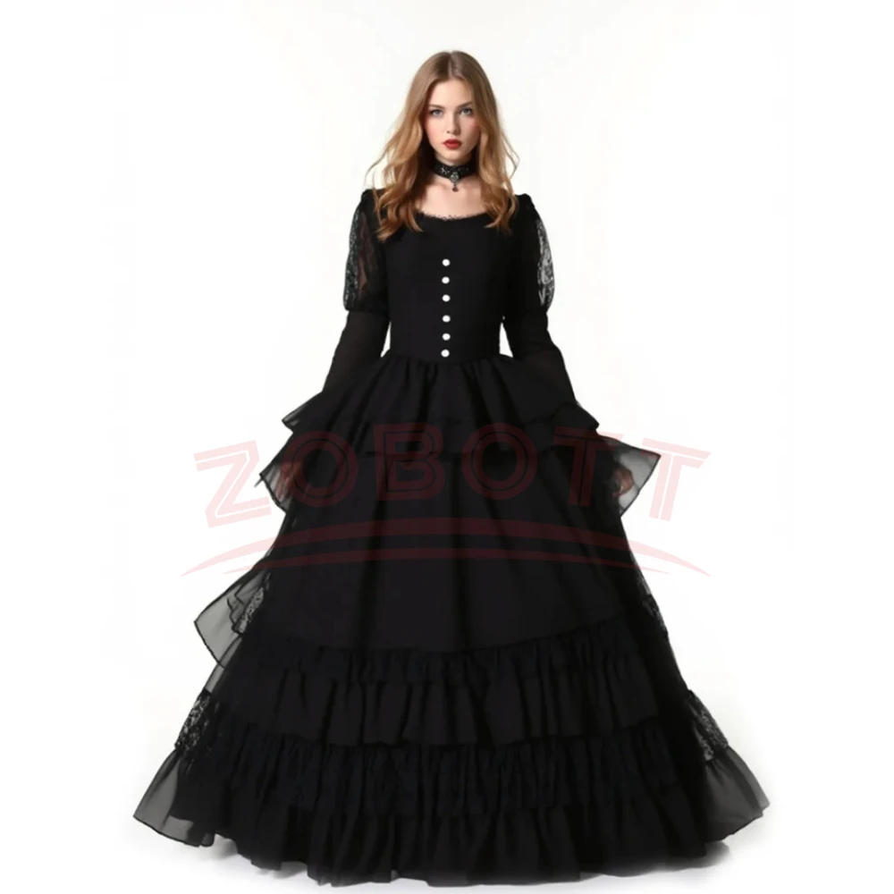 

Lolita dress Women's Medieval Victorian Retro Princess Dress Renaissance Black Gothic Court Ball Gowns Halloween Party Outfits