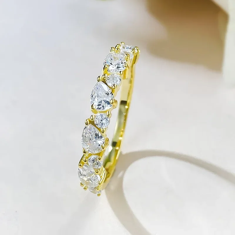 

Сияющее U S925 Серебряное кольцо с грушей 3*4 мм из циркона и драгоценных камней для женщин, ювелирные изделия, юбилей