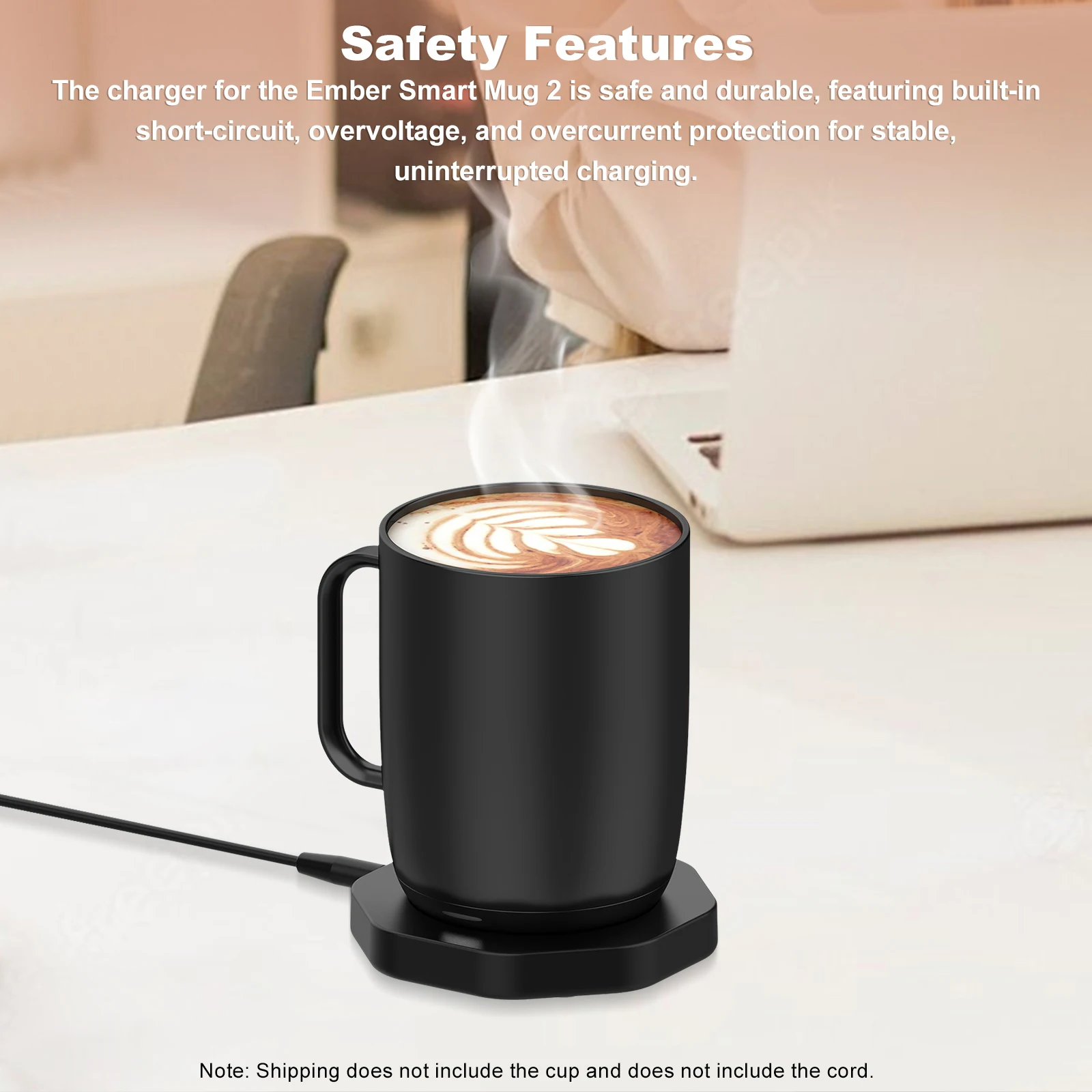 

Charging Base for Ember Temperature Control Smart Mug 1 2 DC5.5x2.1mm Interface Replacement for Wireless Warmer Cup Accessories