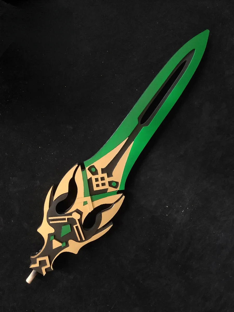 Xiao Props Primordial Jade Winged-Spear Game Genshin Impact Cosplay Halloween Carnival Replica Prop Anime Show