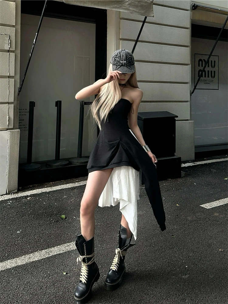 Abiti Abito da donna Kawaii Primavera Raso Telai trasparenti Avvolti a strati Stile francese Temperamento Personalità Chic All-Season Tenero