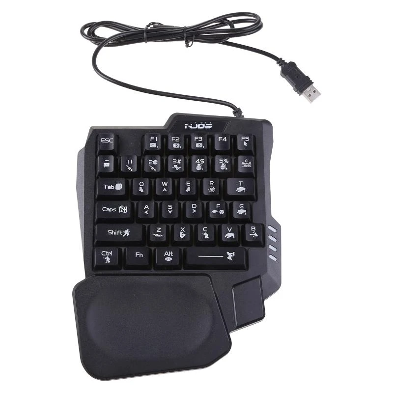2025 New Mini Gaming Keyboard One-Handed RGB Backlit Plug for Play Ergonomic Gamers Keypa