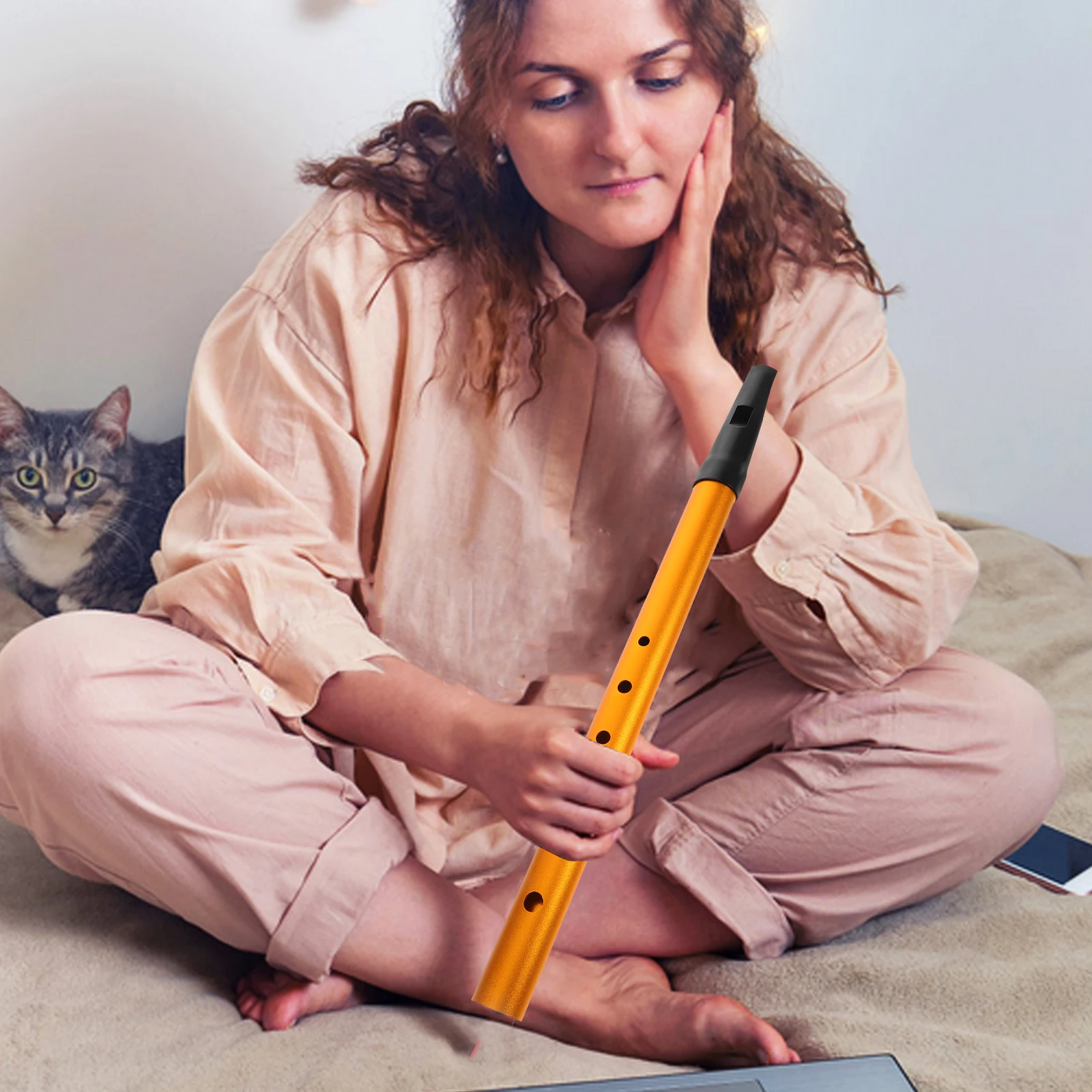 

Beginner Irish Tin Whistle 6-Hole Key C Lightweight Vertical Flute Design Ideal Sessions Quick Skill Development