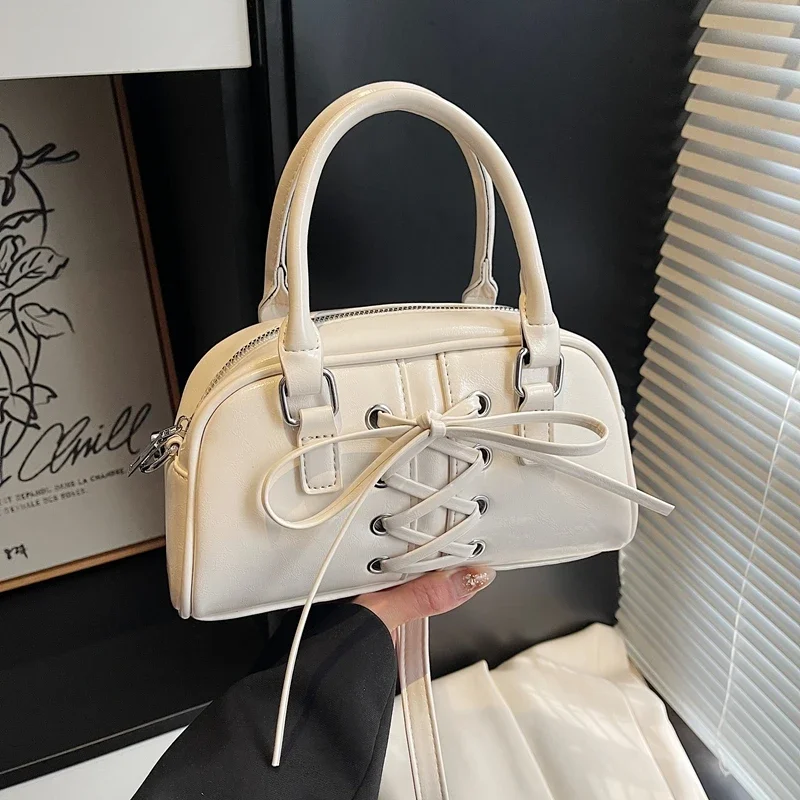 

2025 Fashion Small Handbags And Purses Designer Women Bow Shoulder Bag Sweet Korean Style Crossbody Top Handle Bags Tote Clutch