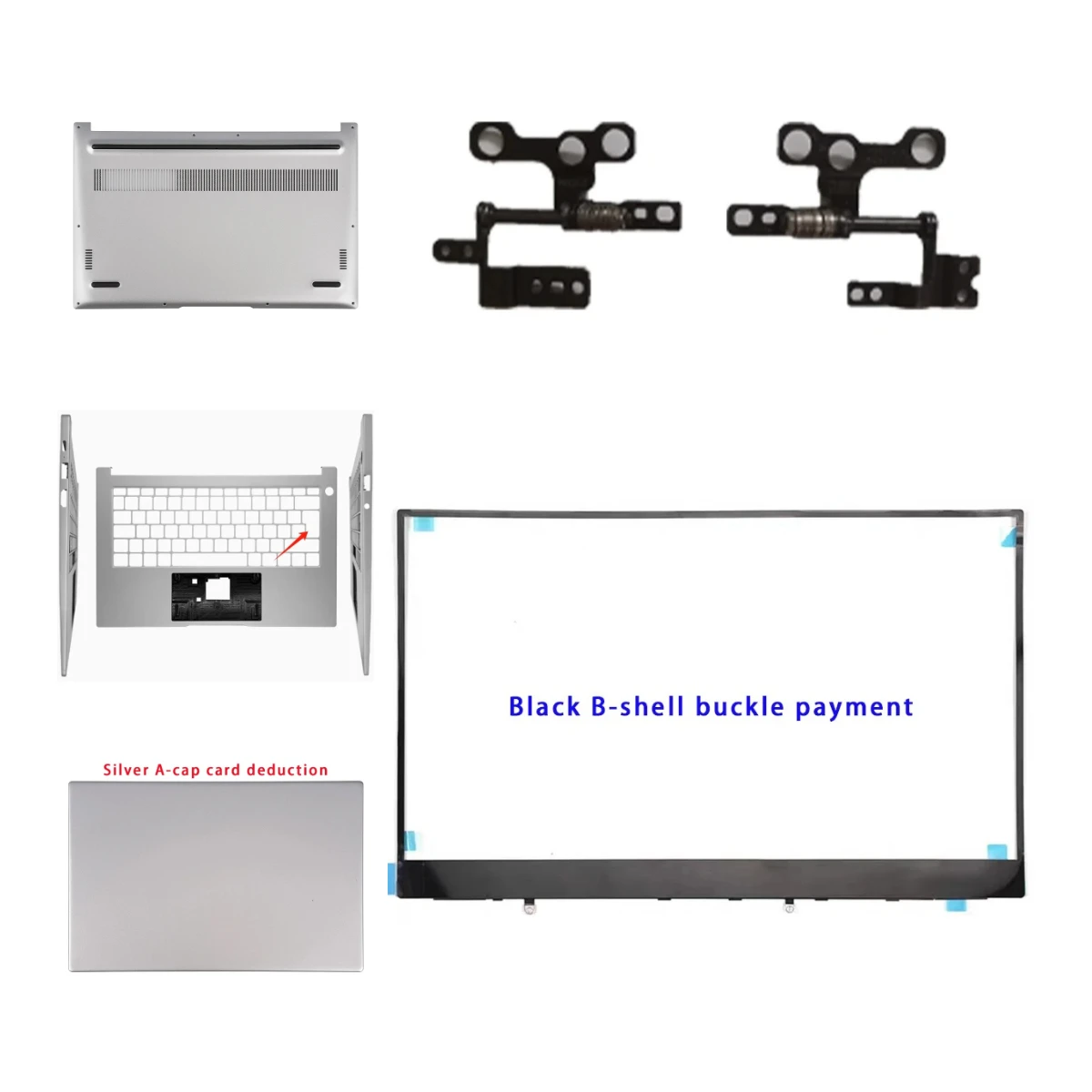 Suitable for D14 NbB-WAH9P NbD-WFH9 NbDE-WH9 NbL LCD screen top cover,front baffle, palm support,bottom shell, hinge cover shell