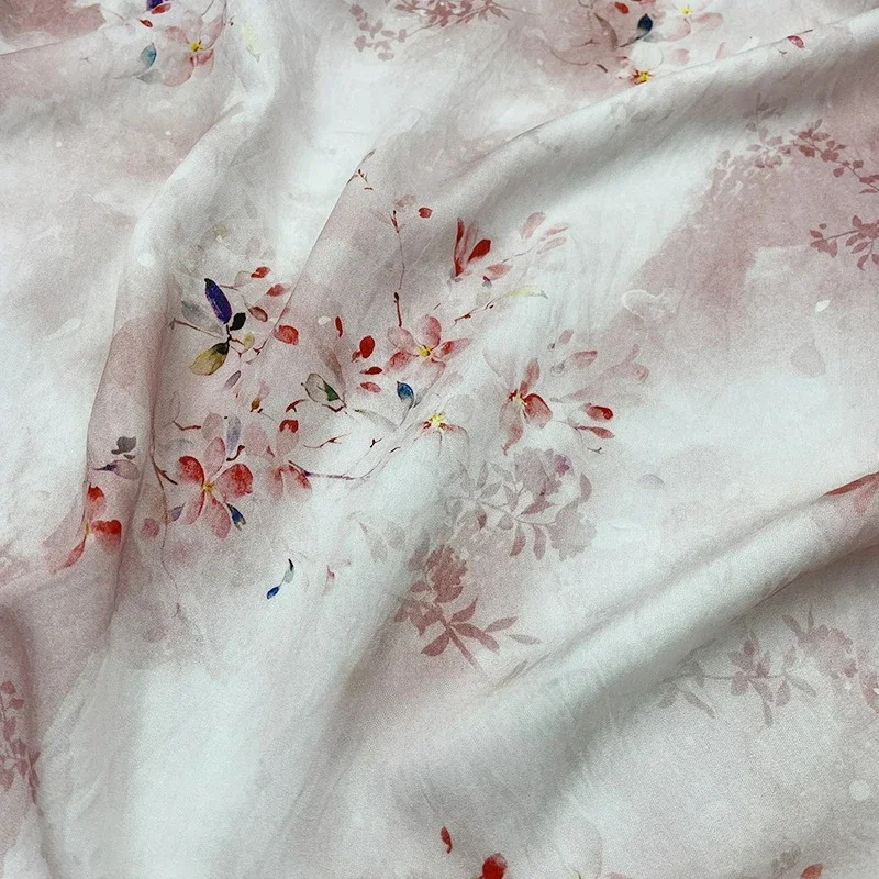

Digital Print Floral Brocade Cotton Fabric By The Yard Sewing Dress Clothes DIY Handmade Crafting Fabric