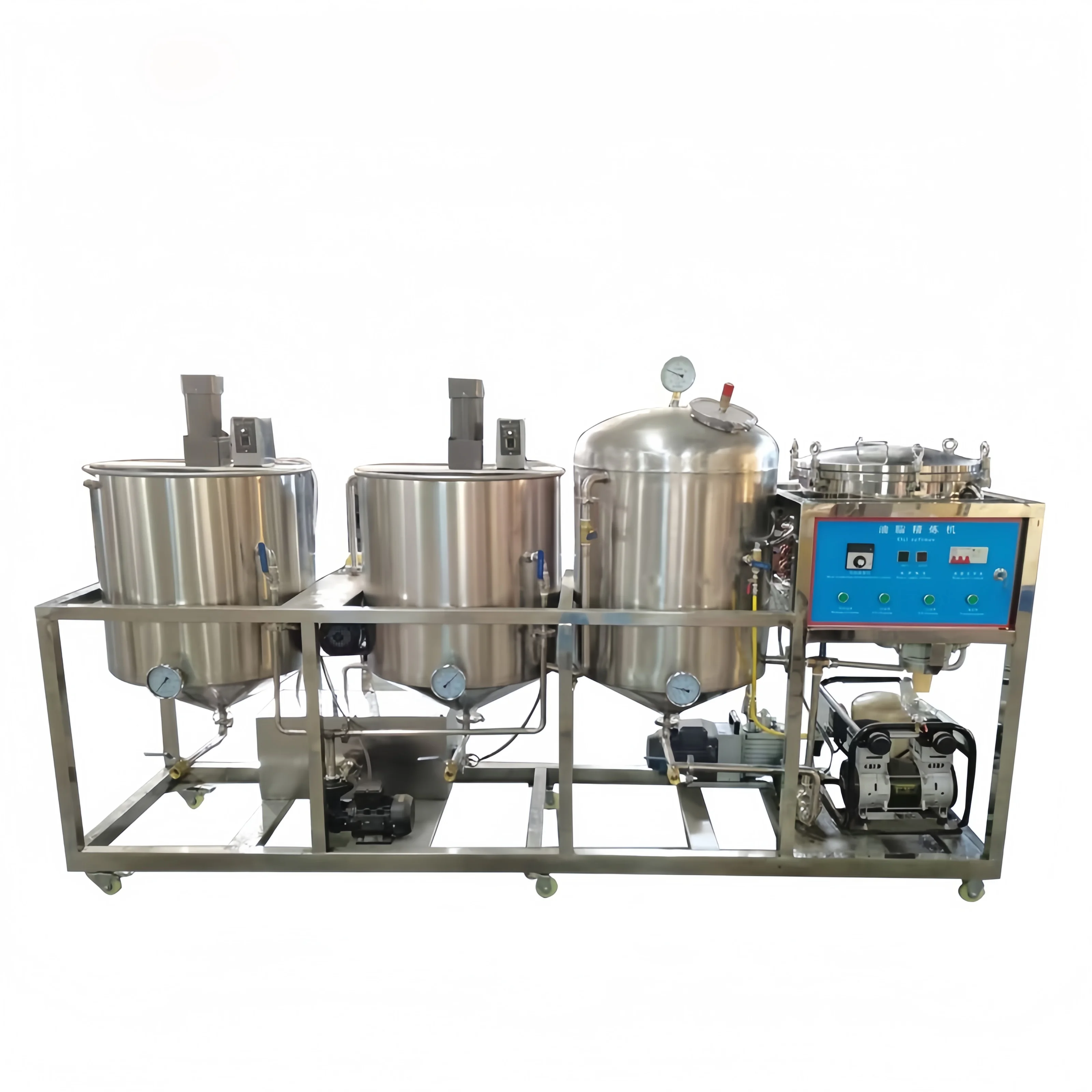 Automatic New Small-Scale Sesame Oil Refining Equipment With Energy Saving 500kg/h Capacity For Industrial Seed Oil Processing