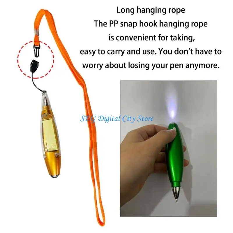 

U75B Эффективные канцелярские товары Многофункциональная ручка со светодиодной подсветкой Комфортные заметки 5 шт.