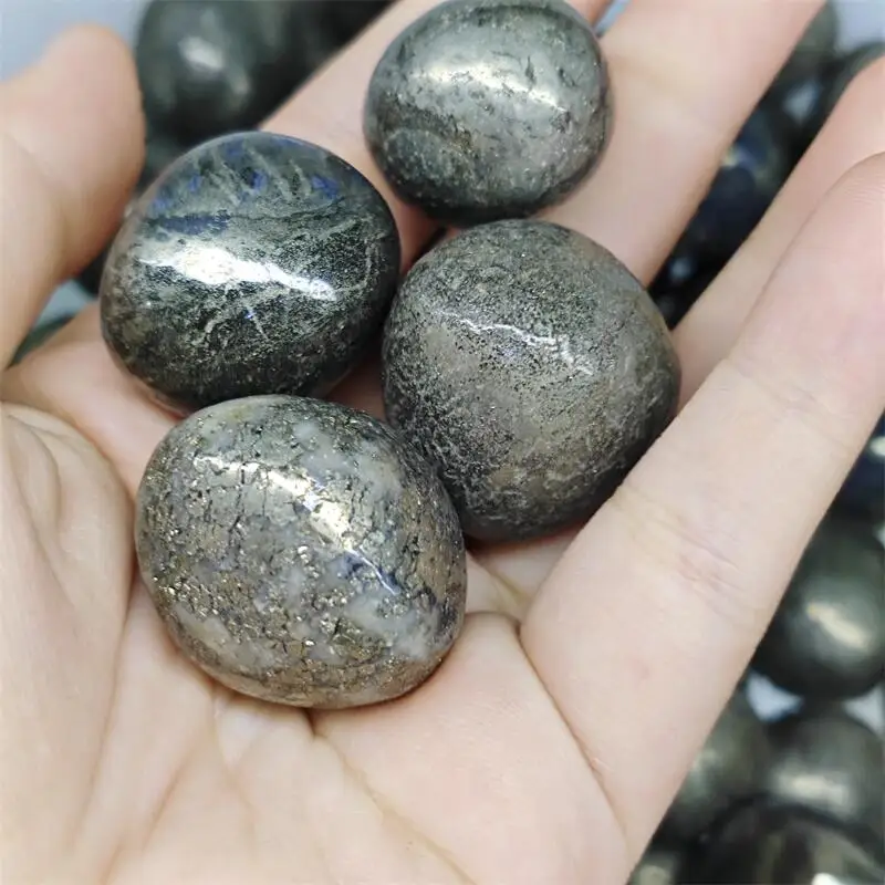 500G Natural Pyrite Freeform Tumbled Stones Reiki Healing Crystal Minerals Energy Gemstone Decor Fish Tank Aquarium Specimen