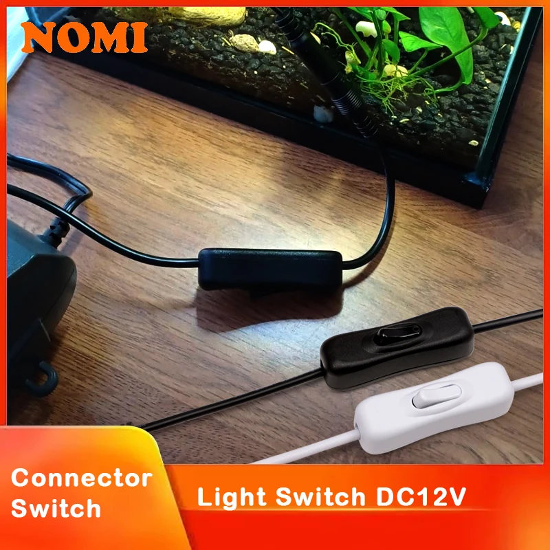 

5.5 x 2.1 mm DC Power Plug Switch Female to Male Power Cable Connector On-Off Switch Extension Cable 30cm For LED Strip Light