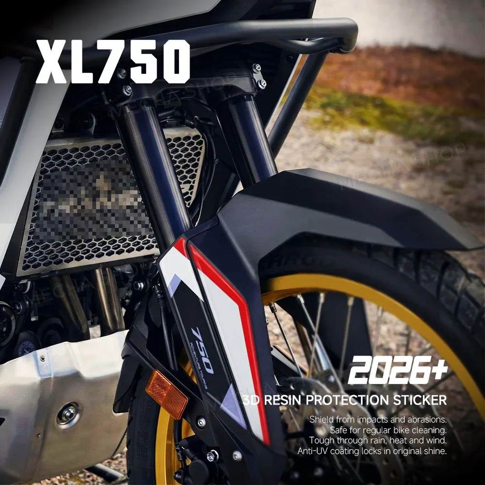 For Transalp XL 750 2023-2026 Ross White Front Protective Fender Sticker Kit 3D Decal