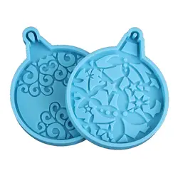 1PC Christmas Silicone Mold for Christmas Tree Hanging Pendant Keychain Jewelry Making Epoxy Resin Mold Christmas Decoration