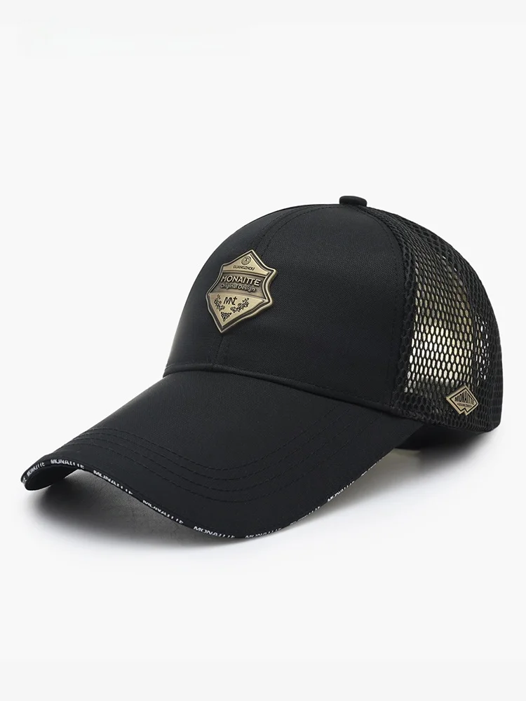 monteire-unisex-summer-long-brim-baseball-cap-breathable-mesh-outdoor-sports-sun-protection-hat-for-men-and-women