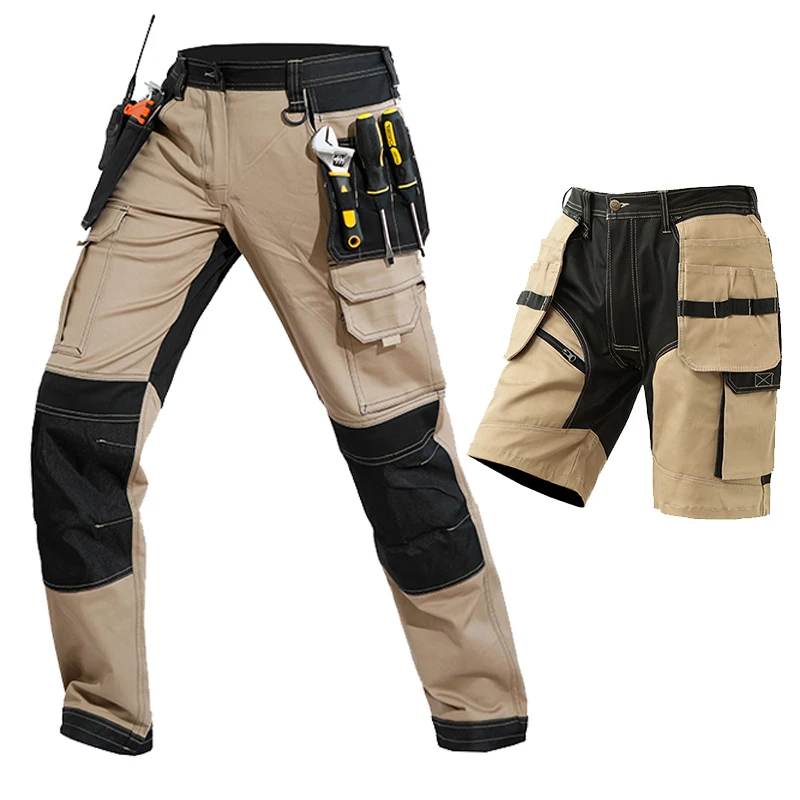 Men's Work Pants Casual Tactical Trousers Jeans with Multi Pockets Trousers