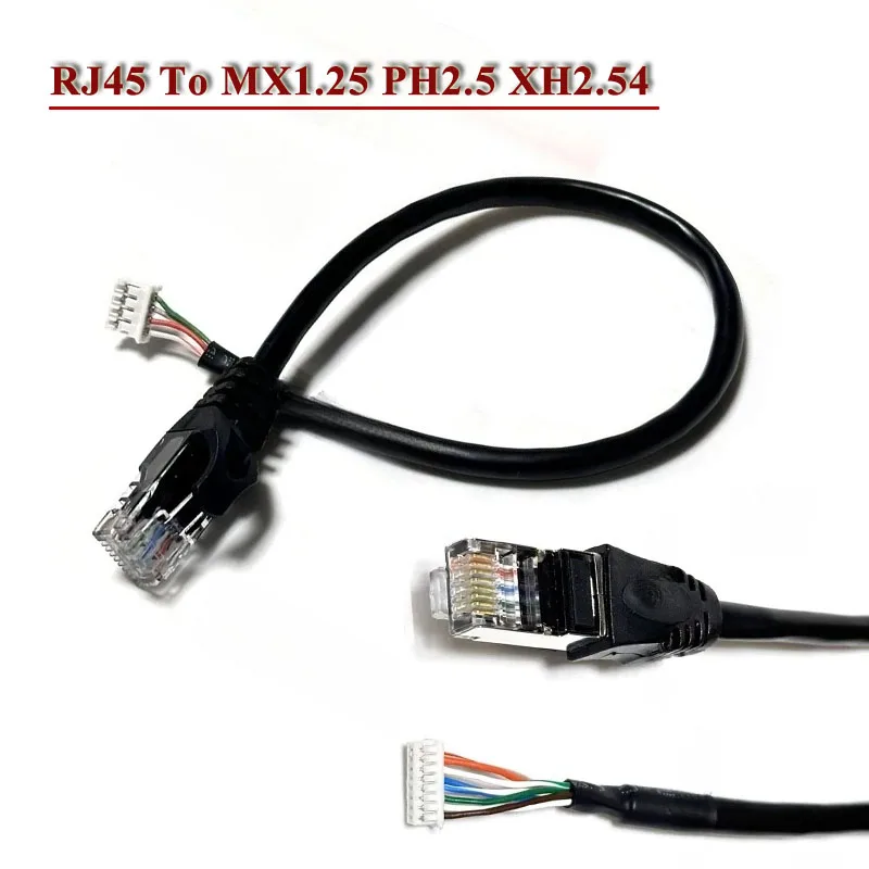 RJ45 To MX1.25 PH2.5 XH2.54 Data Connection Cable Spacing 4Pin 8Pin Terminal To RJ45 Copper Video Doorbell Network Wire