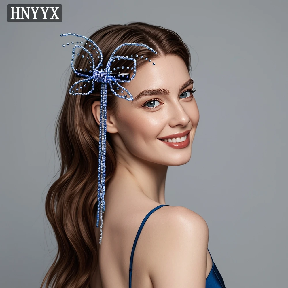 YouLaPan الزفاف الزفاف مطرز مشبك شعر المنسوجة يدويا فراشة شرابة السيدات مأدبة الرقص المألوف إكسسوارات الشعر YXA190