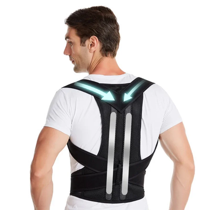 Correcteur de Posture ajustable pour le dos, Corset, attelle pour le dos, ceinture de soutien de la colonne vertébrale, pour adultes