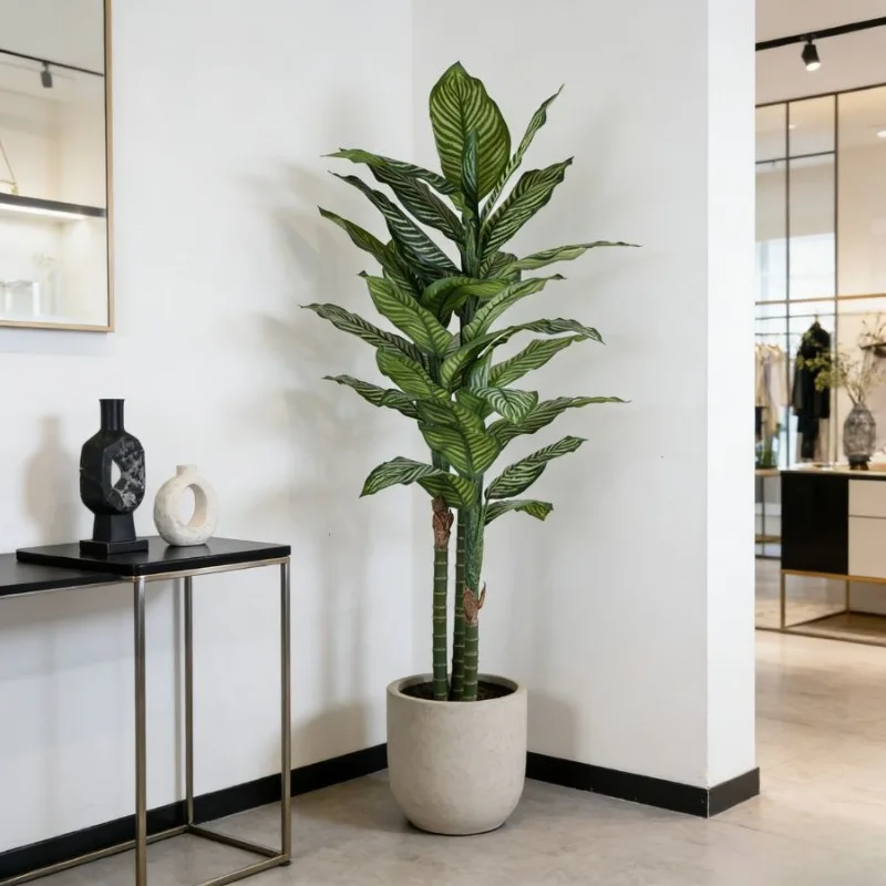 Removable 200cm interior decoration artificial zebra tree plant