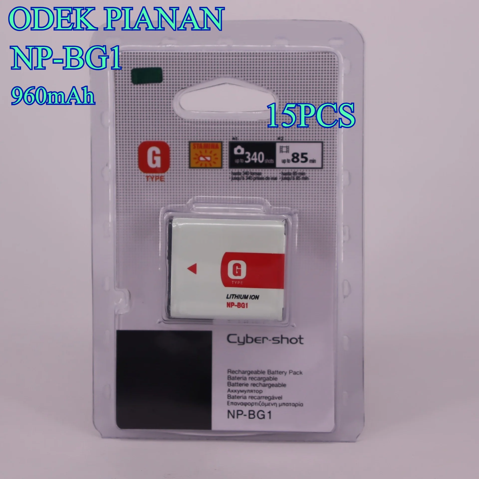 15 SZTUK BATERII NP-BG1 960mAh Li-ion Zamiennik do Aparatów Sony Kompatybilny z Serią DSC-WX Akumulator Litowy